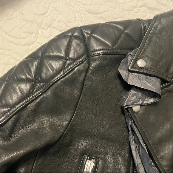All saints leather jacket - Picture 4 of 7